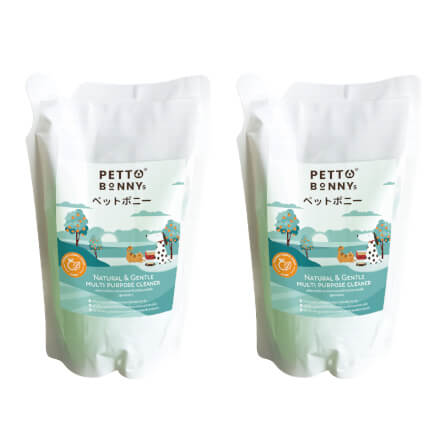 น้ำยาทำความสะอาดอเนกประสงค์ PETTO BONNYS สูตรเข้มข้น กลิ่นเปปเปอร์มินต์และส้ม 600 มล. ชนิดถุงเติม 2 ถุง_0